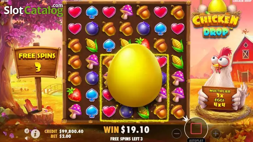 alt Слот Chicken Drop від Pragmatic Play з куркою та прогресивним яйцем