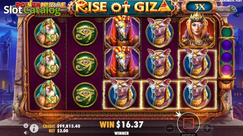 alt Слот Rise of Giza PowerNudge від Pragmatic Play з єгипетськими символами